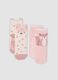 2-pack of pink stretch organic cotton socks_0