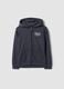 Grey full-zip cotton-blend hooded sweatshirt for boys_3