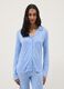 Blue viscose pyjamas in regular fit with floral pattern_1
