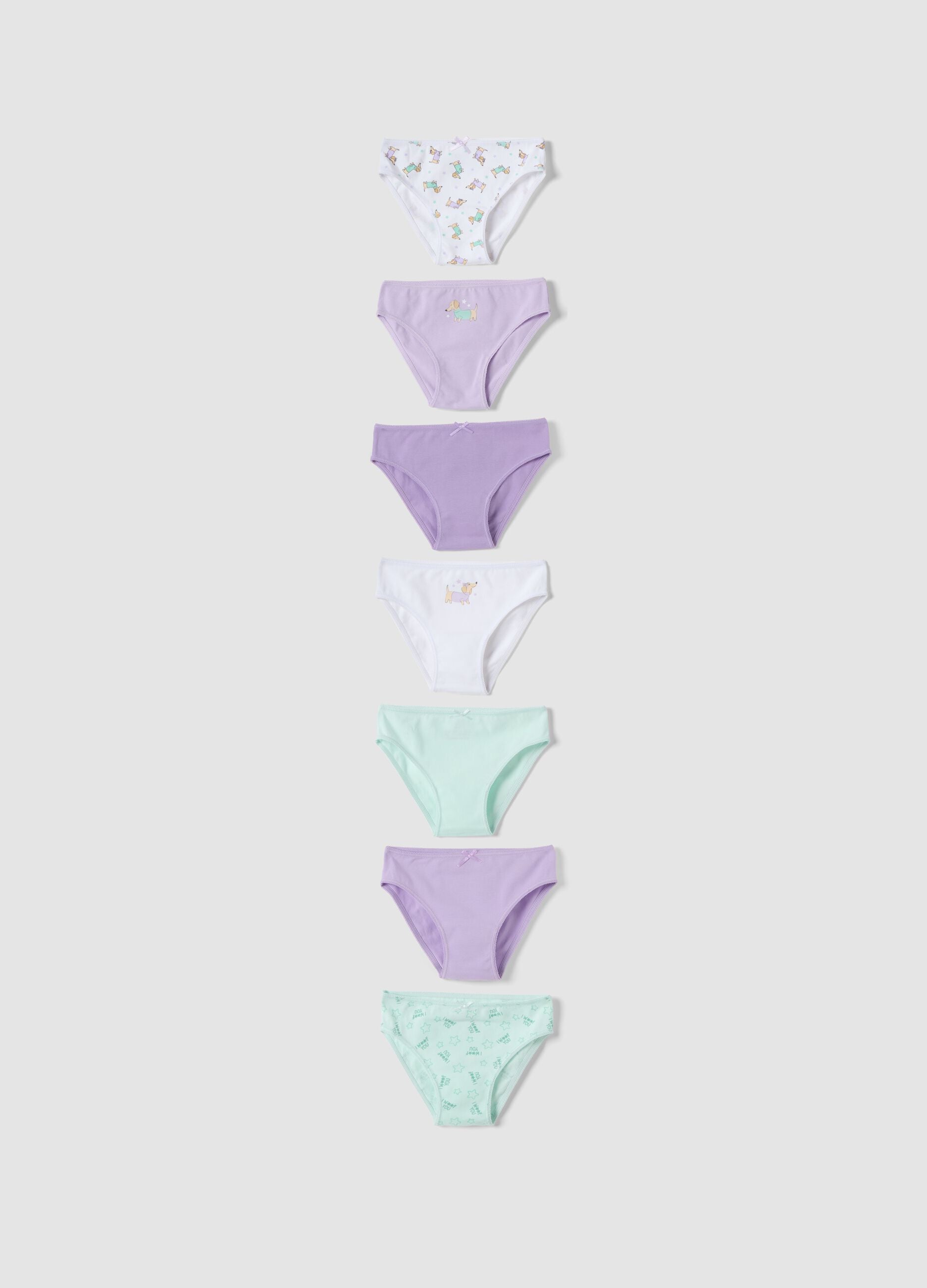 Seven-pack of multicolour organic stretch cotton briefs