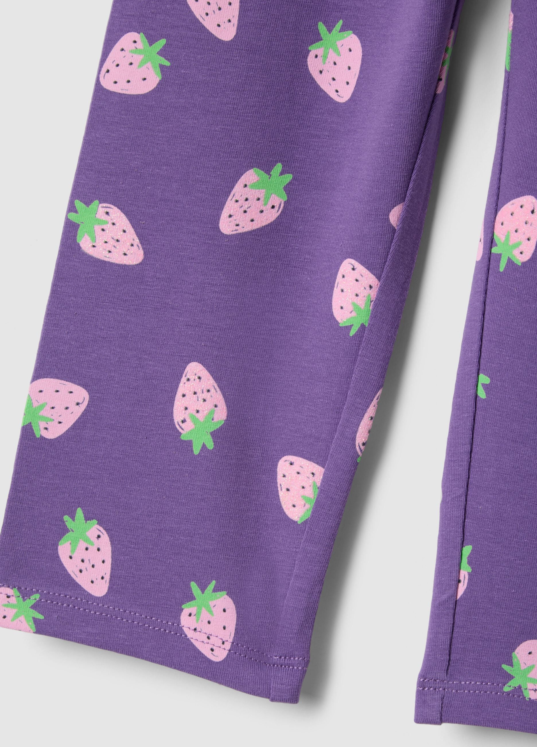 Girls' Skinny Organic Cotton Stretch Purple Leggings