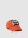 Orange pure cotton kids' baseball cap with patch_0