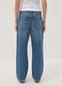 Blue denim pure cotton straight-fit jeans_2