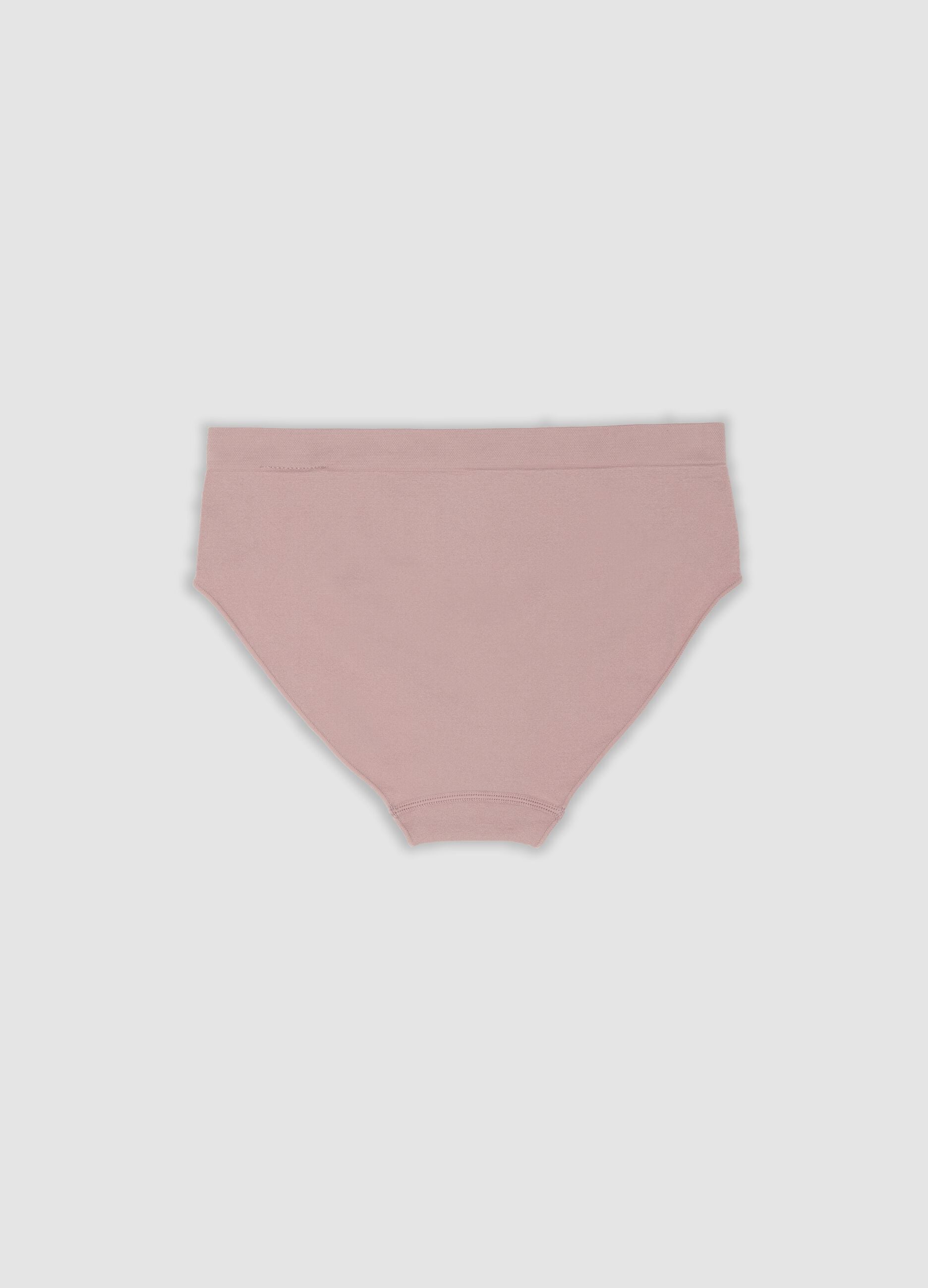 Pink stretch microfibre briefs