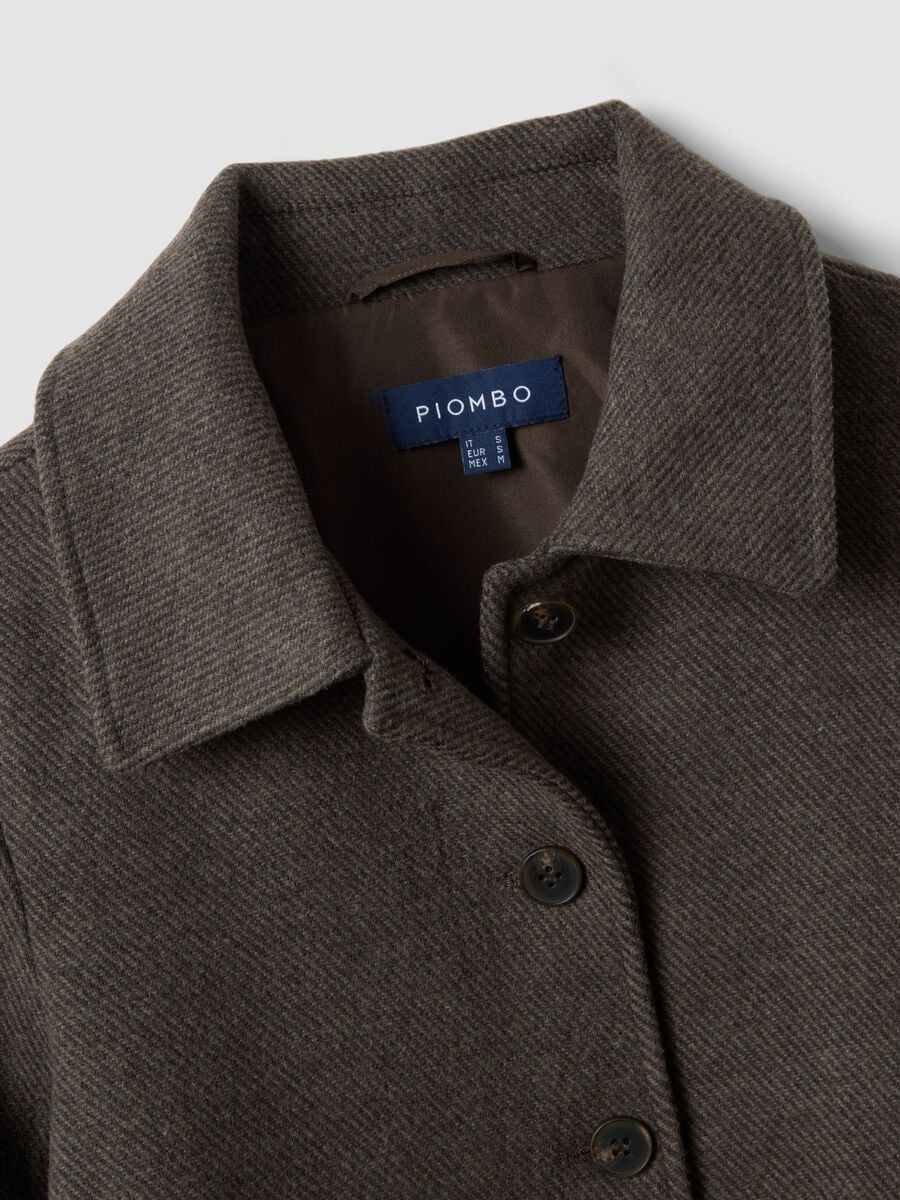 Brown wool and viscose-blend regular-fit blazer_1