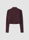 Purple fitted stretch-modal sweatshirt with high neck_6