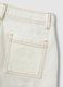 Girls' regular fit pure white cotton shorts_3