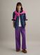Multicoloured regular fit stretch cotton trousers with print_0