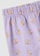 Lilac stretch cotton leggings for girls with butterflies_2