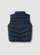 Blue padded gilet with zip and high neck for boys_1