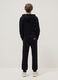 Boys' regular fit black cotton blend trousers with NASA patch_1