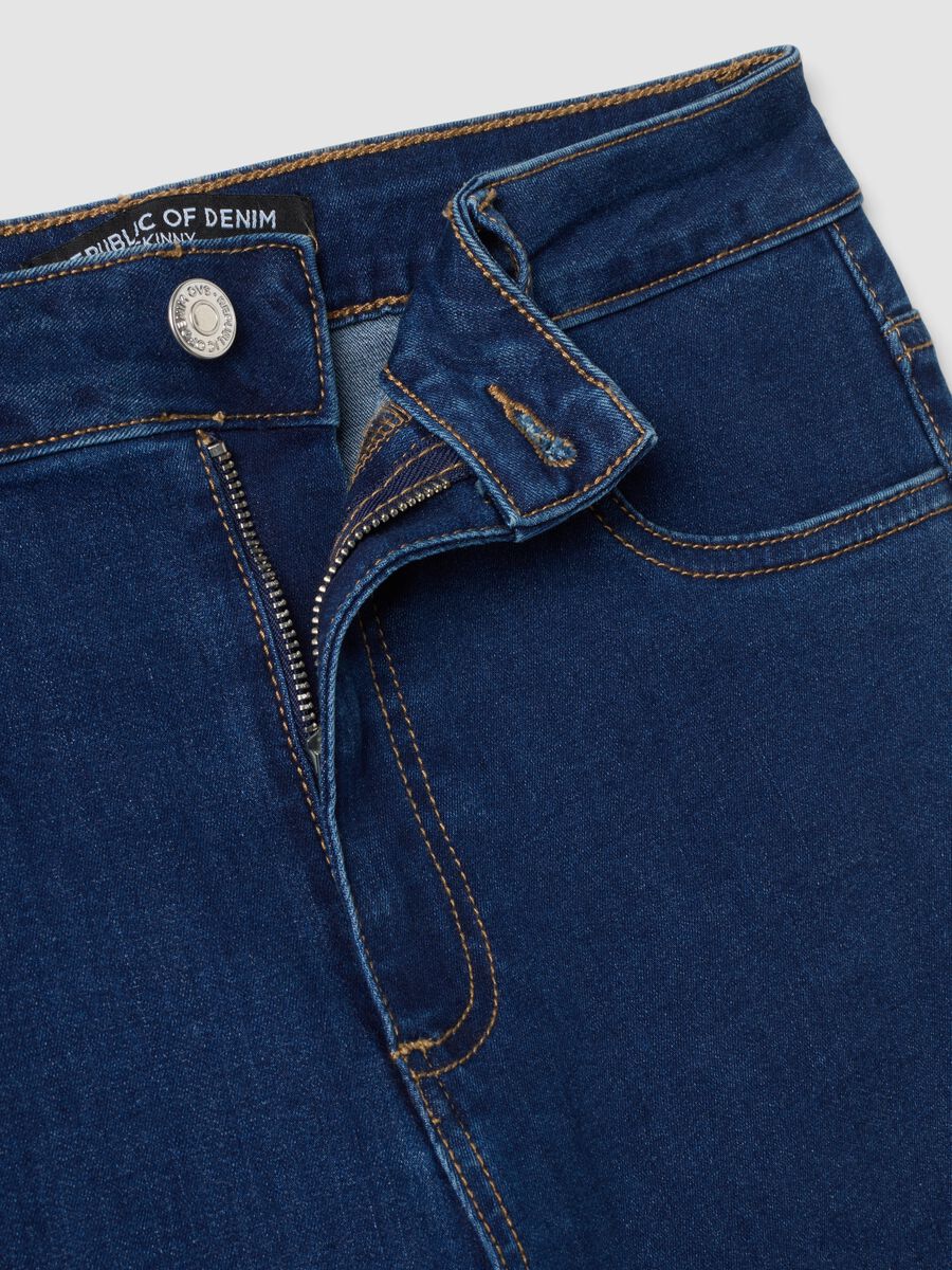 Blue skinny-fit jeans in stretch cotton and viscose_6