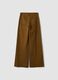 Brown wide-leg jeans in stretch cotton twill_6