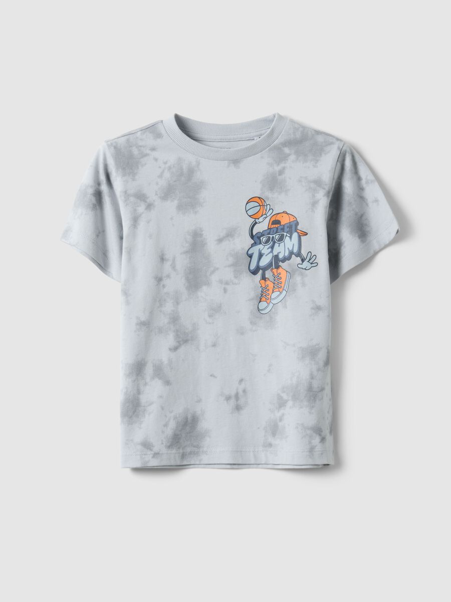 Children's Grey Tie-Dye Pure Cotton T-shirt Regular Fit_0