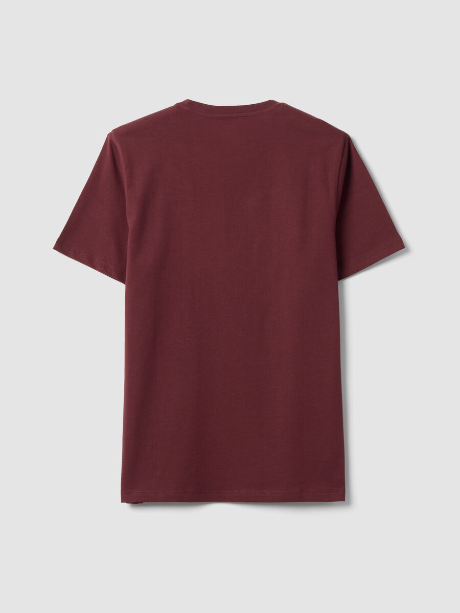 Red pure organic cotton jersey T-shirt, regular fit_1
