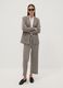 Beige stretch viscose culotte trousers_0
