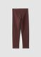 Brown skinny-fit stretch cotton leggings_1