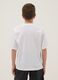White pure cotton T-shirt with front print_1