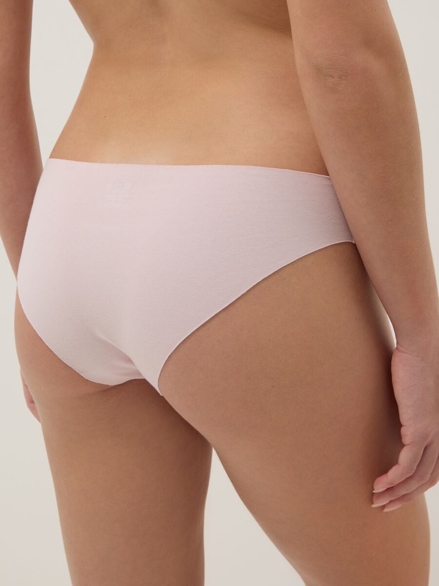 Pink Regular Fit Stretch Cotton Briefs_2