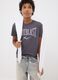 Grey pure cotton T-shirt with front print for boys_0