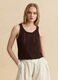 Brown pure cotton crochet tank top_2