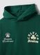 Green cotton-blend hoodie with Celtics print for boys_4