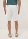 White denim bermuda shorts in cotton blend, baggy fit_2