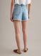 Light blue pure-cotton denim shorts with patchwork inserts_2
