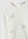White stretch cotton T-shirt with bows for girls_2