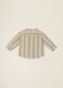 Baby regular-fit striped shirt with mandarin collar in cotton-linen blend_2
