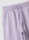 Purple organic cotton jogger trousers, regular fit, for girls_6