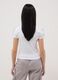 Girls' White Stretch Cotton Slim Fit T-shirt with Kuromi_2