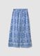 Blue pure cotton trousers with all-over print_4