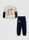 Multicolour sweatshirt and trouser set for children in cotton blend over fit_0