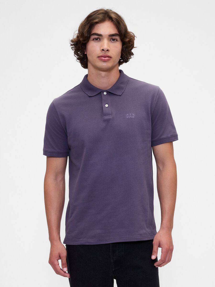 Purple Short Sleeve Polo_0