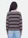 Maglia grigia in misto lana a righe con colletto polo_3
