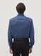 Blue pure cotton shirt with French collar, regular fit, easy iron_3