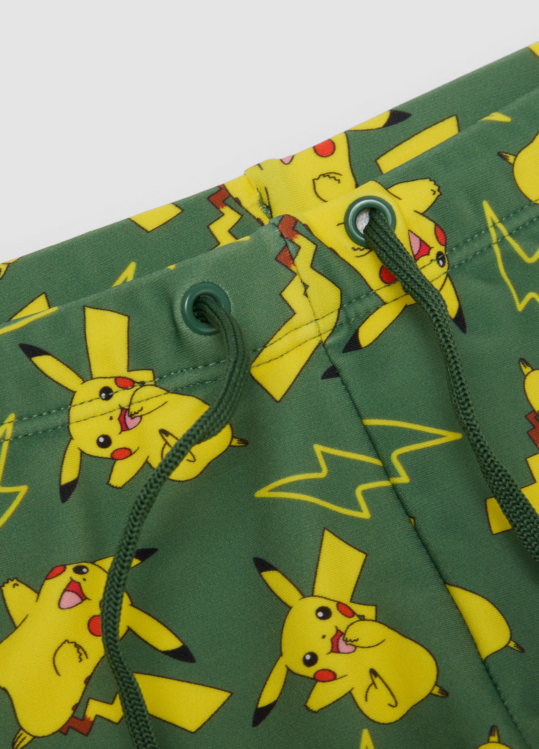 Green boys&rsquo; stretch swim trunks