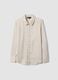 Grey striped shirt with classic collar, regular fit_0