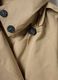 Beige cotton blend regular fit jacket with hood_5