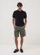 Grey stretch cotton cargo bermuda shorts_0