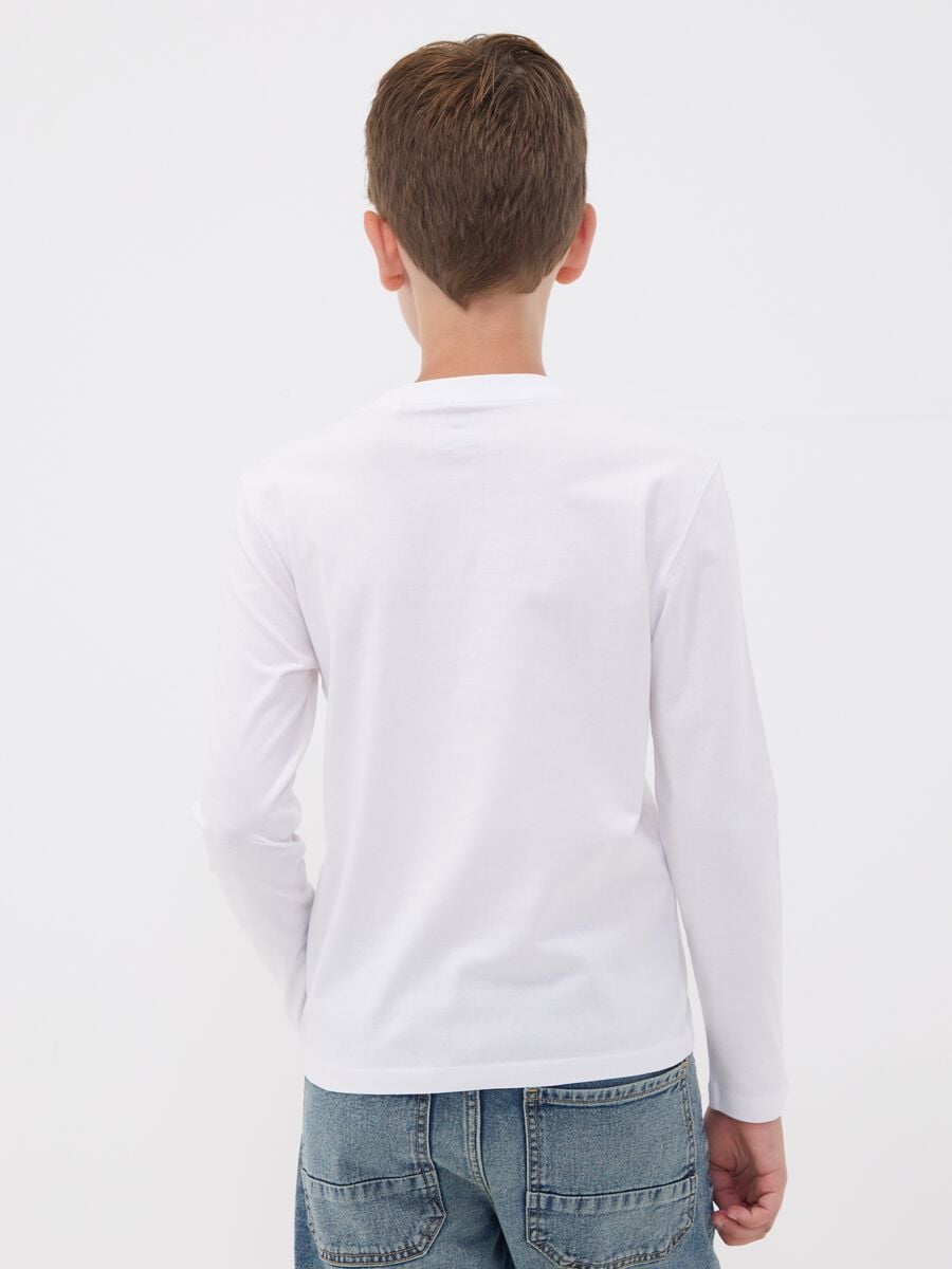White pure organic cotton T-shirt with &ldquo;Good Game&rdquo; slogan for boys_2