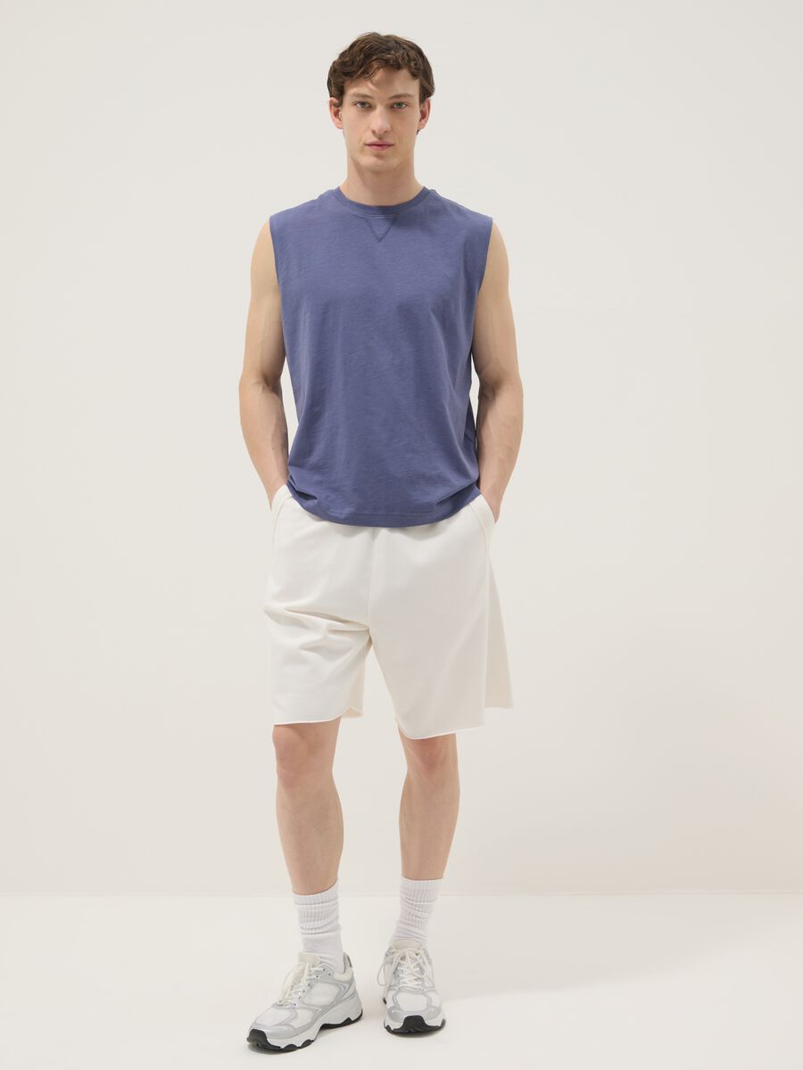 Blue Pure Cotton Vest_2
