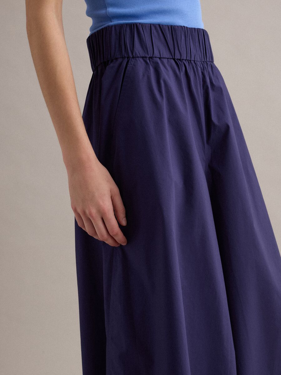 Blue maxi skirt in pure cotton_3