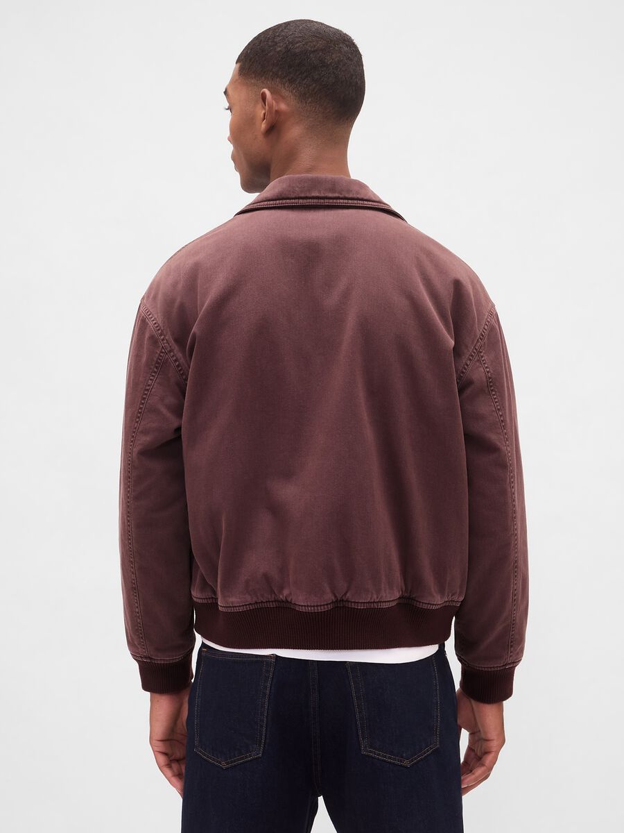 Brown jacket in pure cotton_1