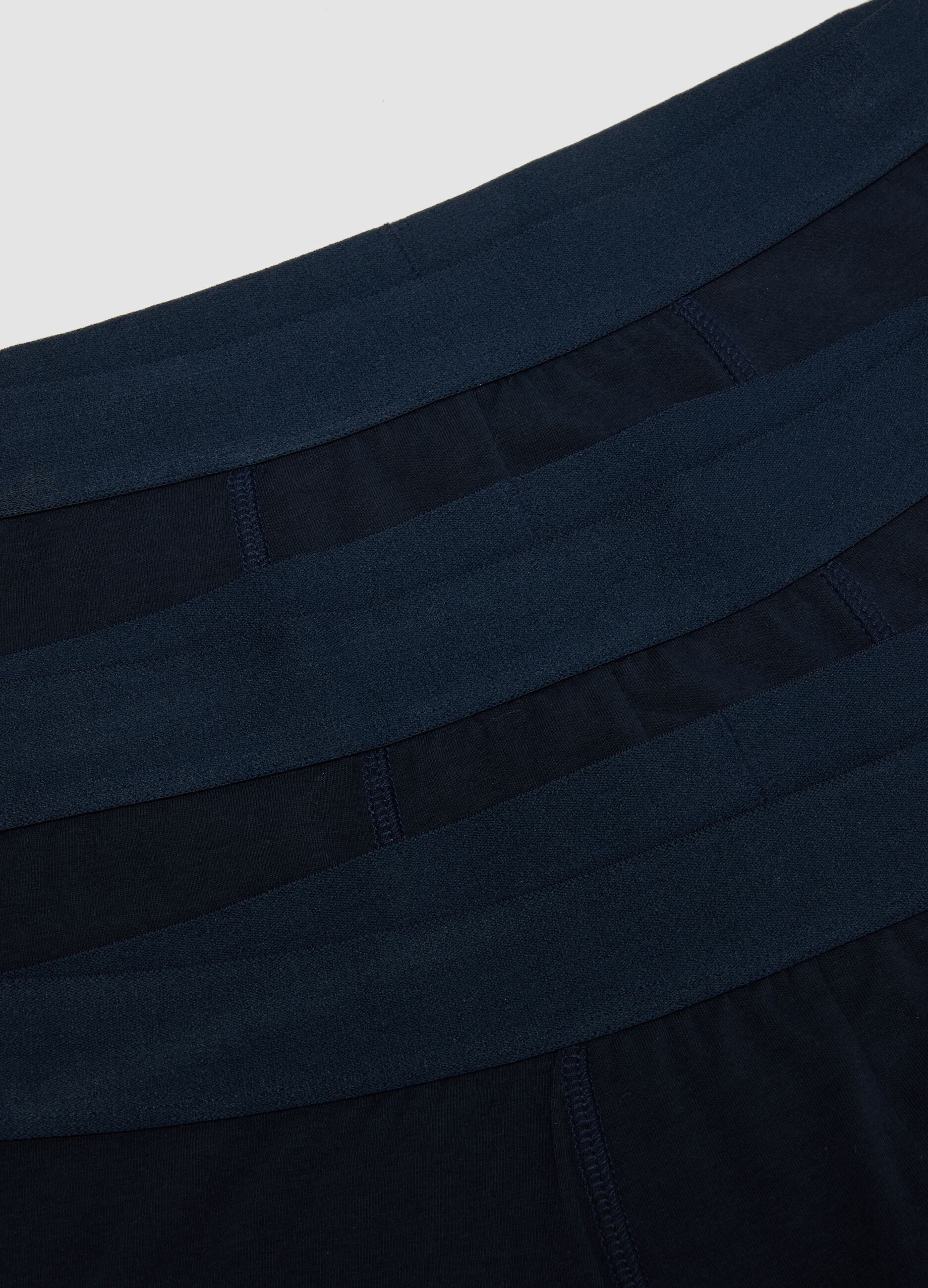 Pack of 3 blue midi boxer briefs in organic cotton
