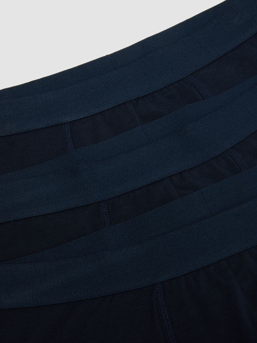 Pack of 3 blue midi boxer briefs in organic cotton_5