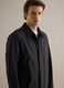Trench lungo nero regular fit con bottoni_4