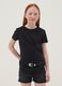 Girls&rsquo; black pure cotton regular-fit T-shirt_0