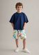 Multicolour pure cotton shorts_0